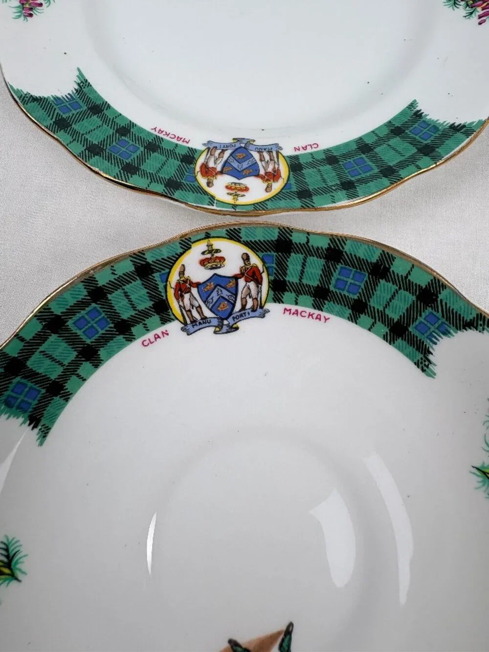 VTG Royal Standard Bonnie Scotland Clan Mackay Teacup Saucer Plate Trio Set
